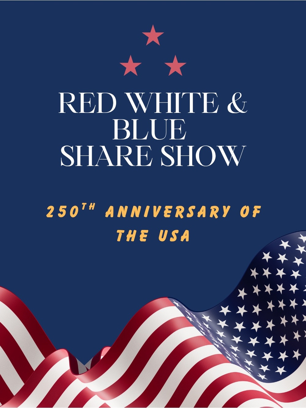 RED, WHITE, & BLUE share show!! - Picture 1 of 1